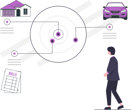 Illustration of banking services